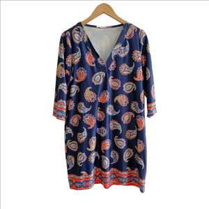 Golbary Tunic Boho Hippie Style Long Sleeve Top Dress Tank Paisley Print